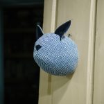 Cabeça de gato em lã